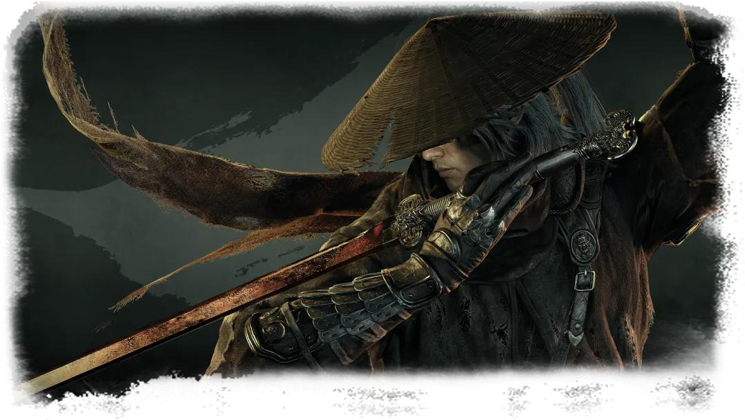 Close-up of Soul with a bloodied blade.